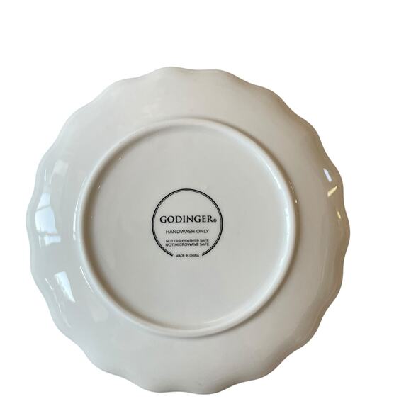 Godinger Appetizer Plates 6in Ceramic Set of 4 IT'S SPRITZ TIME White NEW - Picture 8 of 9